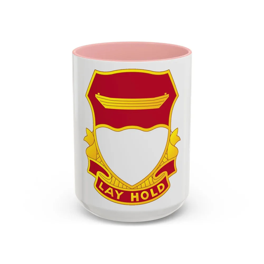 87 Engineer Battalion (U.S. Army) Accent Coffee Mug-15oz-Pink-Go Mug Yourself