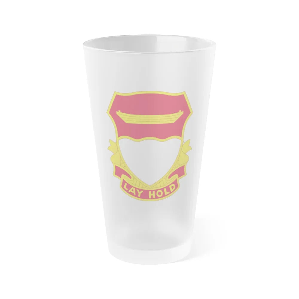 87 Engineer Battalion (U.S. Army) Frosted Pint Glass 16oz-Go Mug Yourself