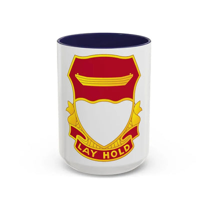 87 Engineer Battalion (U.S. Army) Accent Coffee Mug 15oz Navy - Go Mug Yourself