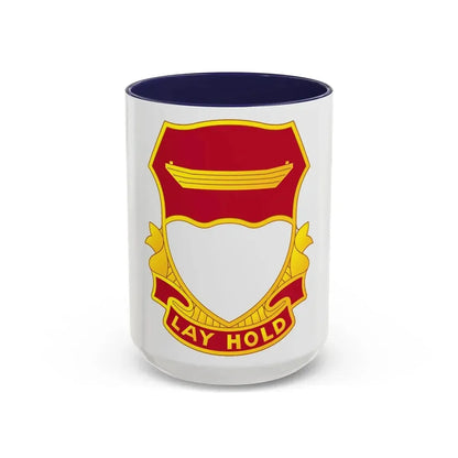 87 Engineer Battalion (U.S. Army) Accent Coffee Mug 15oz Navy - Go Mug Yourself