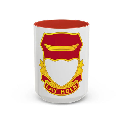 87 Engineer Battalion (U.S. Army) Accent Coffee Mug 15oz Red - Go Mug Yourself