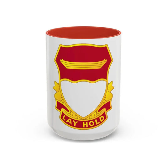 87 Engineer Battalion (U.S. Army) Accent Coffee Mug 15oz Red - Go Mug Yourself