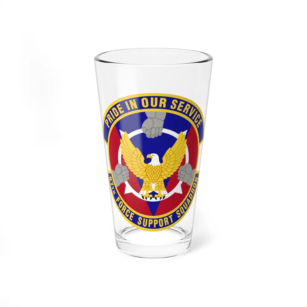 87 Force Support Squadron AMC (U.S. Air Force) Pint Glass 16oz-16oz-Go Mug Yourself