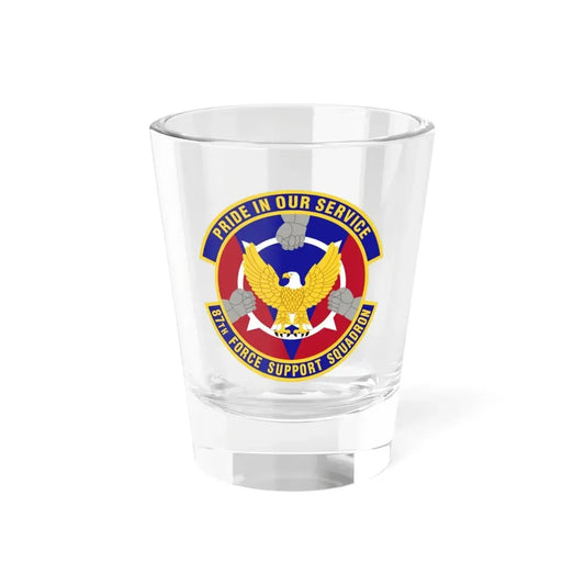 87 Force Support Squadron AMC (U.S. Air Force) Shot Glass 1.5oz 1.5oz - Go Mug Yourself