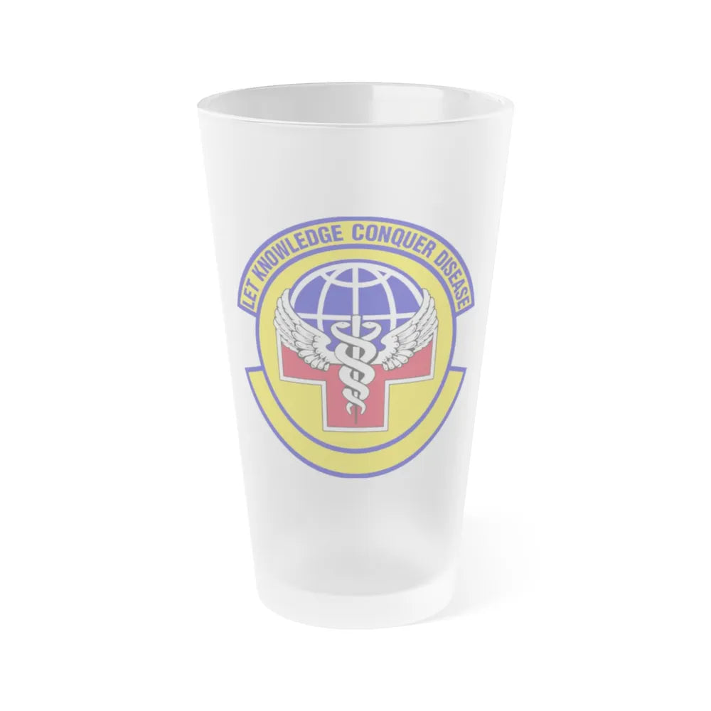 87 Healthcare Operations Squadron AMC (U.S. Air Force) Frosted Pint Glass 16oz-16oz-Frosted-Go Mug Yourself