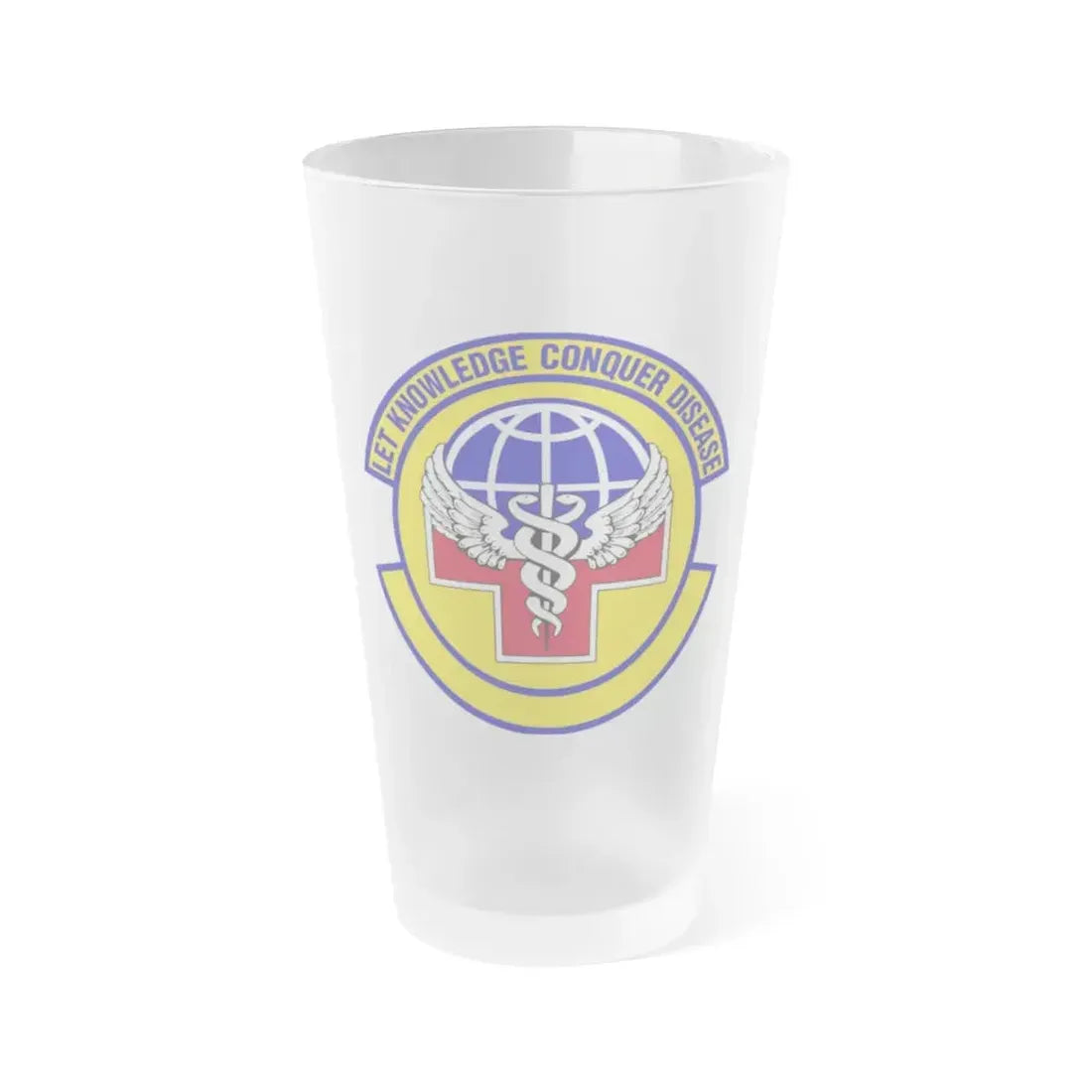 87 Healthcare Operations Squadron AMC (U.S. Air Force) Frosted Pint Glass 16oz 16oz Frosted - Go Mug Yourself