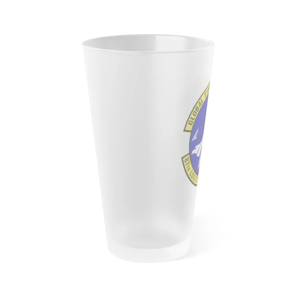 87 Logistics Readiness Squadron AMC (U.S. Air Force) Frosted Pint Glass 16oz-Go Mug Yourself