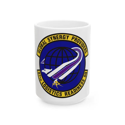 87 Logistics Readiness Squadron AMC (U.S. Air Force) White Coffee Mug-15oz-Go Mug Yourself