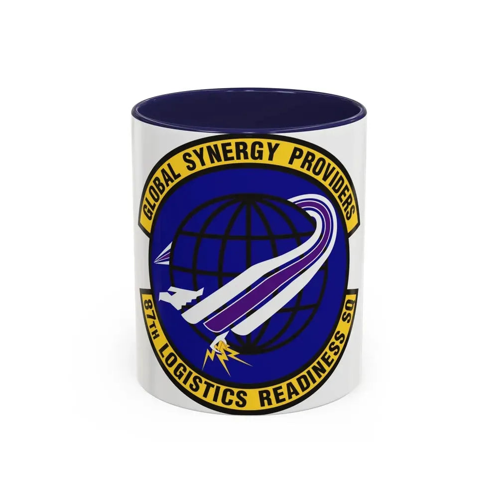 87 Logistics Readiness Squadron AMC (U.S. Air Force) Accent Coffee Mug 11oz Navy - Go Mug Yourself