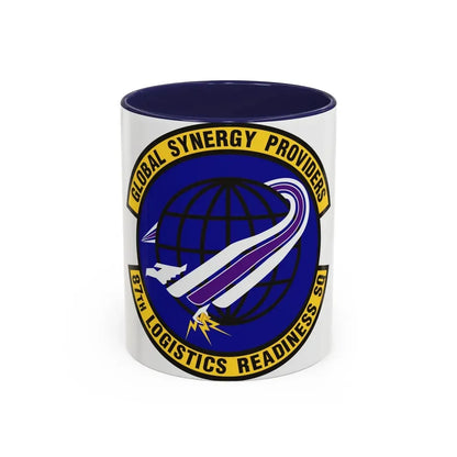87 Logistics Readiness Squadron AMC (U.S. Air Force) Accent Coffee Mug 11oz Navy - Go Mug Yourself