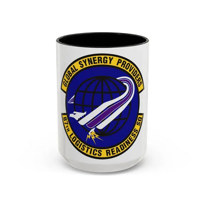 87 Logistics Readiness Squadron AMC (U.S. Air Force) Accent Coffee Mug 15oz Black - Go Mug Yourself