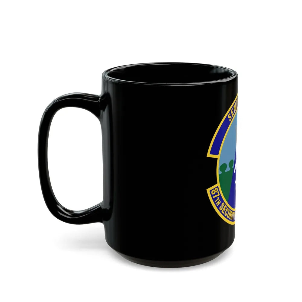 87 Security Forces Squadron AMC (U.S. Air Force) Black Coffee Mug-Go Mug Yourself