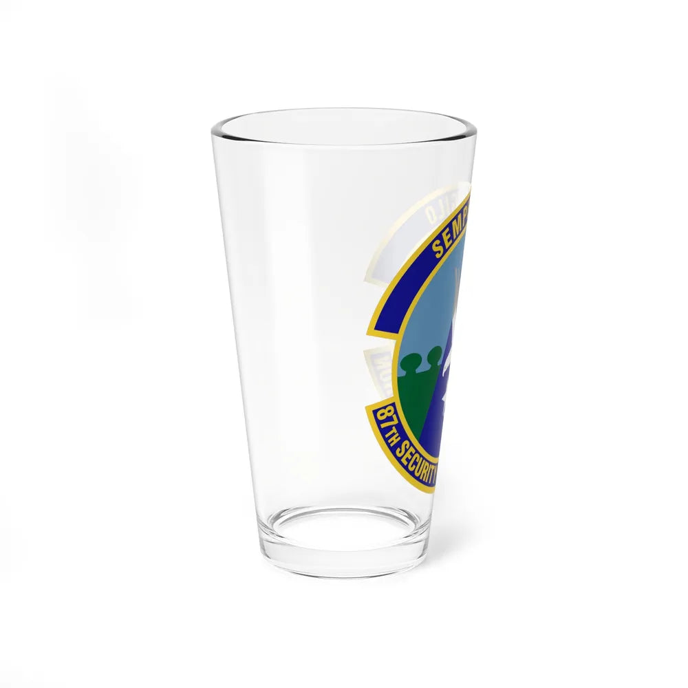 87 Security Forces Squadron AMC (U.S. Air Force) Pint Glass 16oz-Go Mug Yourself