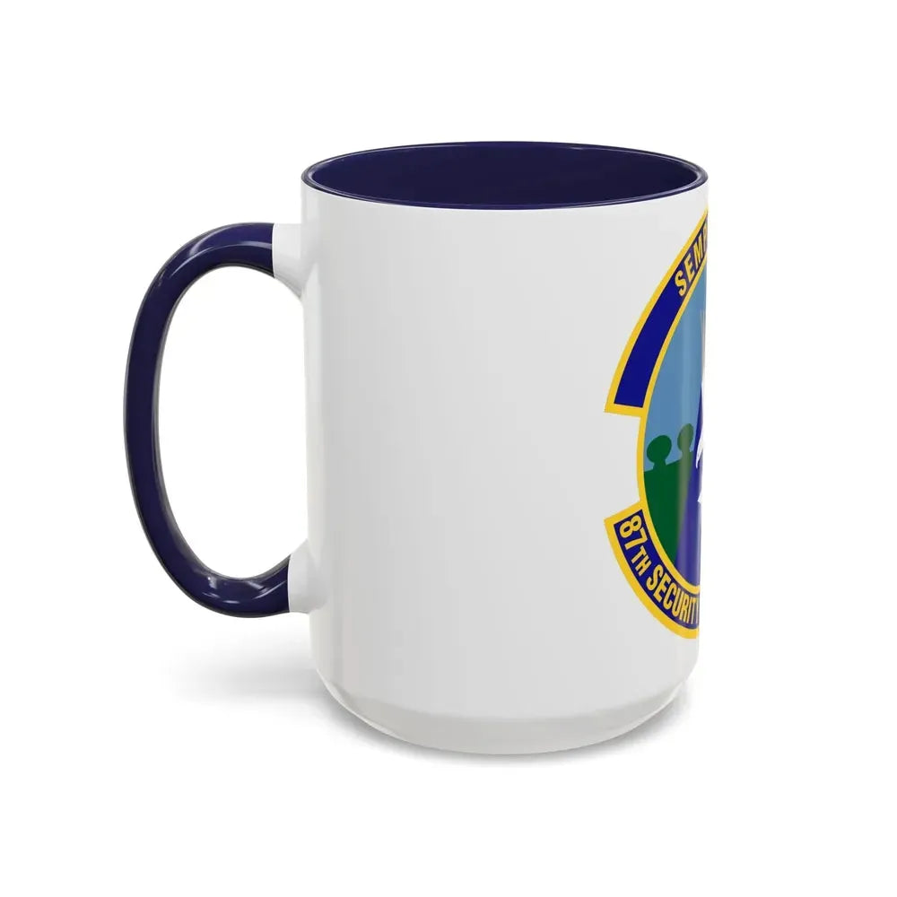 87 Security Forces Squadron AMC (U.S. Air Force) Accent Coffee Mug - Go Mug Yourself