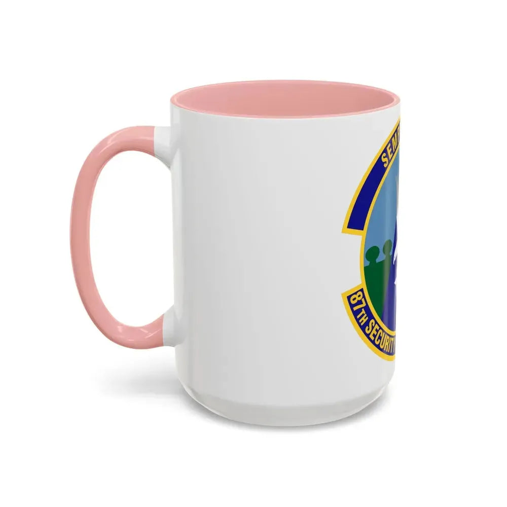 87 Security Forces Squadron AMC (U.S. Air Force) Accent Coffee Mug - Go Mug Yourself