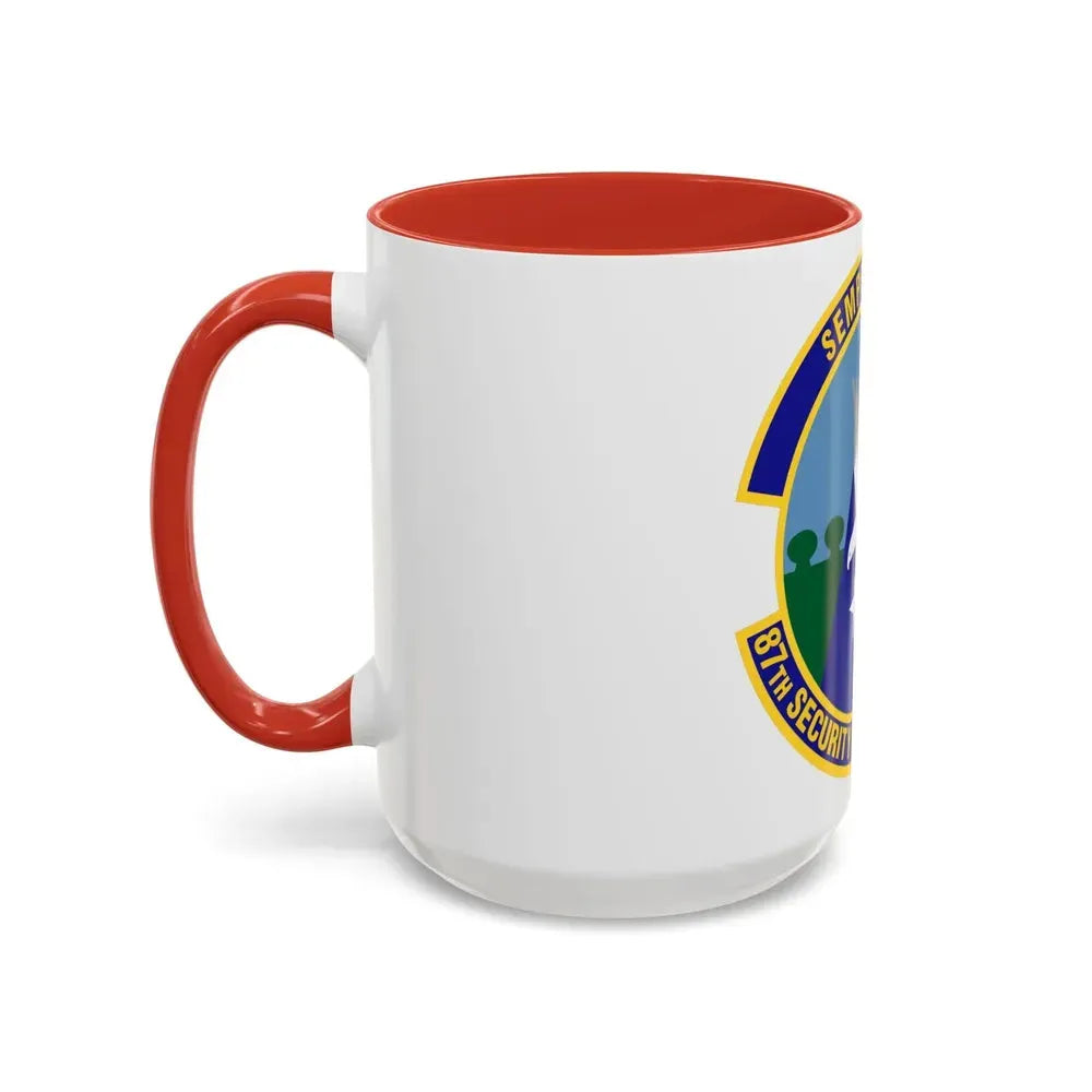 87 Security Forces Squadron AMC (U.S. Air Force) Accent Coffee Mug - Go Mug Yourself