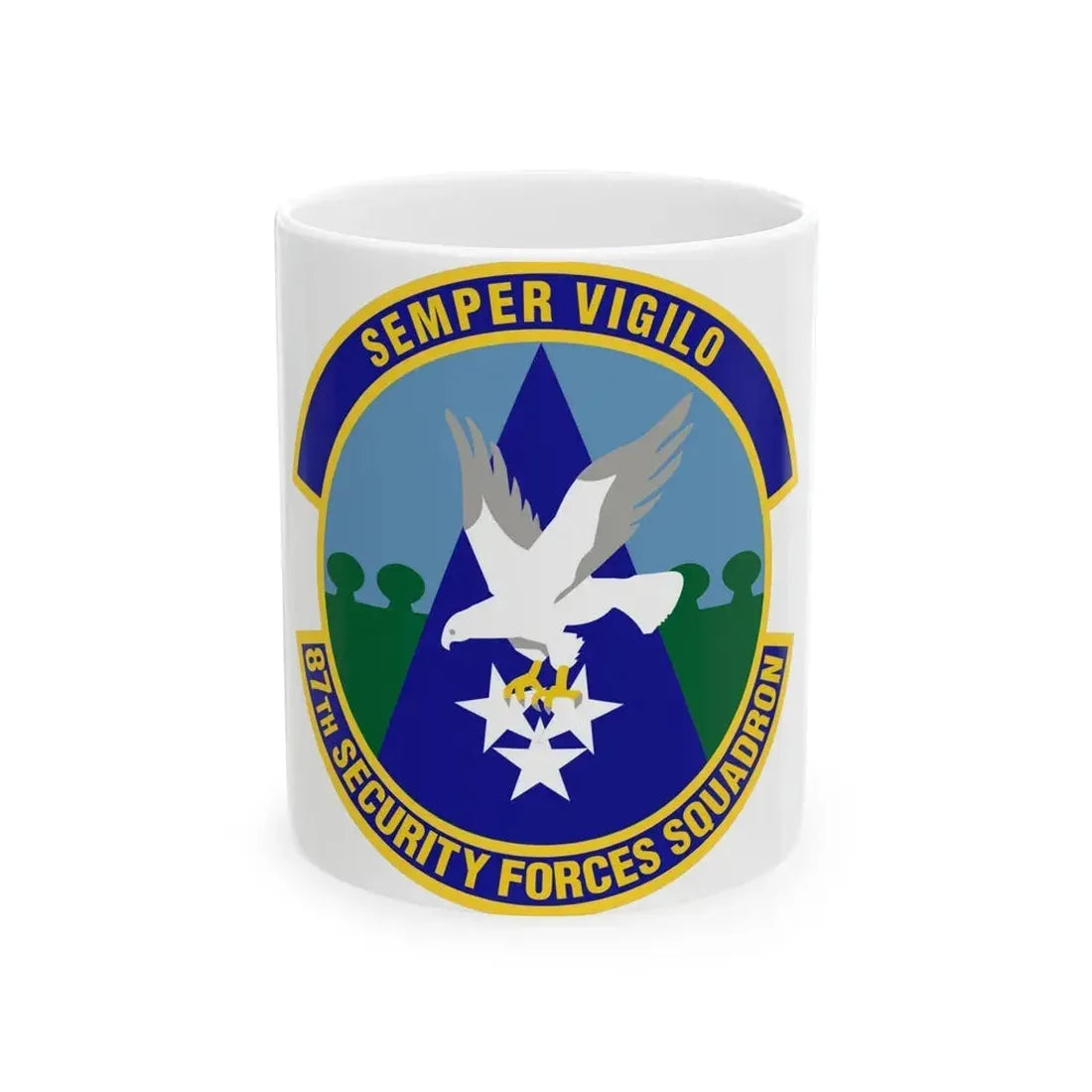 87 Security Forces Squadron AMC (U.S. Air Force) White Coffee Mug 11oz - Go Mug Yourself