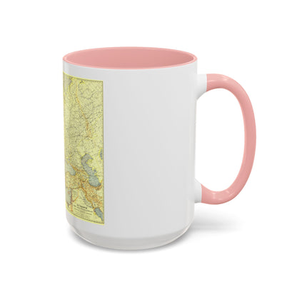 Europe and the Mediterranean (1938) (Map) Accent Coffee Mug