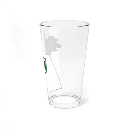 Flag map of Marche (Italy) Pint Glass 16oz