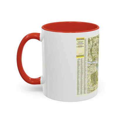 USA - Washington, Central (1948) (Map) Accent Coffee Mug