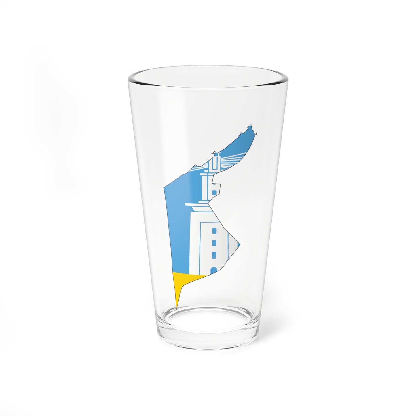 Flag map of Alexandria (Egypt) Pint Glass 16oz