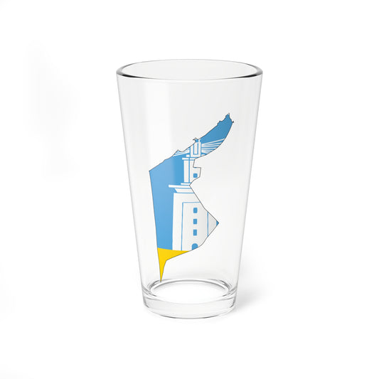 Flag map of Alexandria (Egypt) Pint Glass 16oz