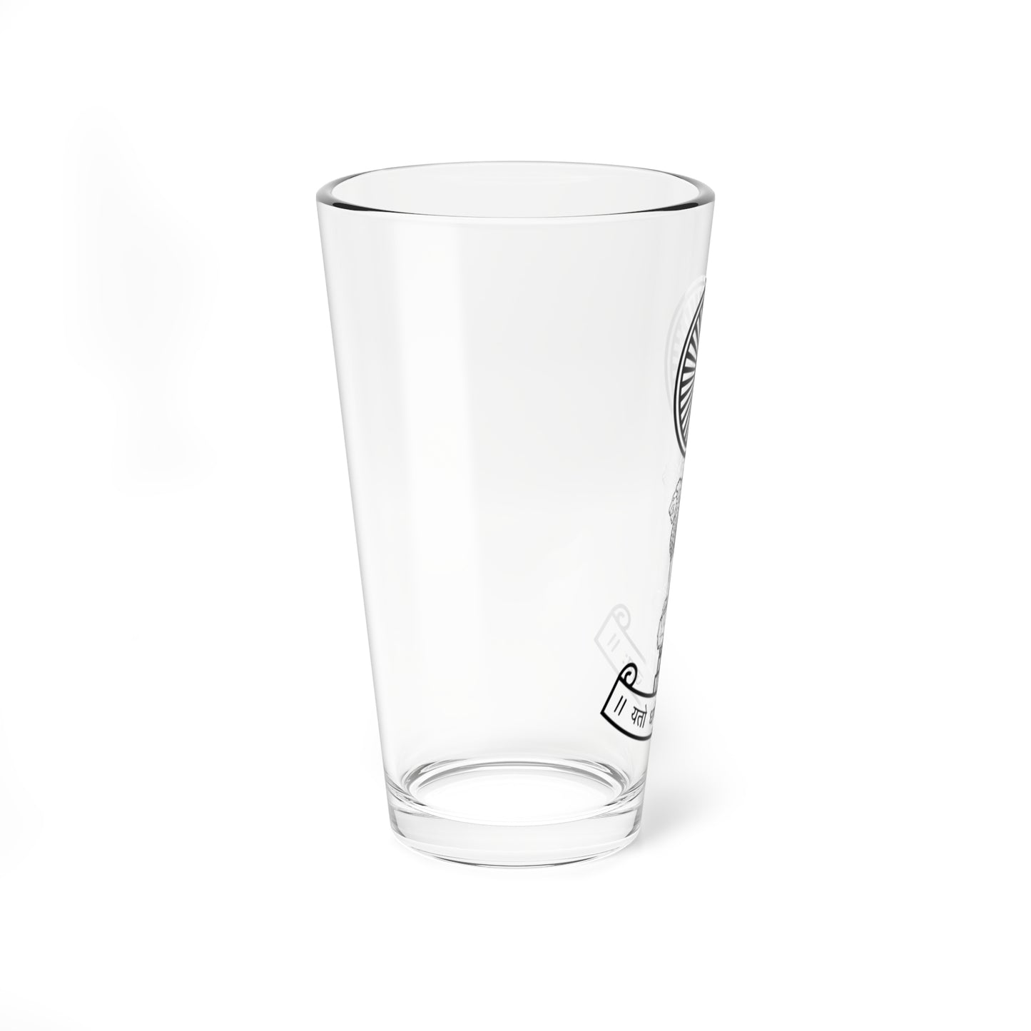 Emblem of the Supreme Court of India (India) (Coat of Arms) Pint Glass 16oz