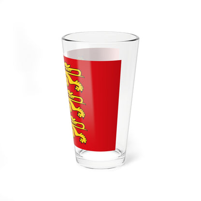 Flag of Normandie three-leopard version (France) Pint Glass 16oz