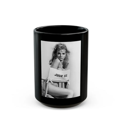 Julie Ege #151 (Vintage Female Icon) Black Coffee Mug-15oz-Go Mug Yourself