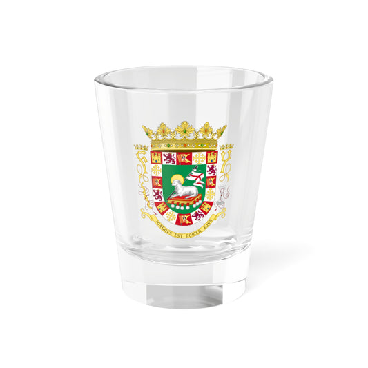 Coat of arms of the Commonwealth of Puerto Rico 2 - Shot Glass 1.5oz