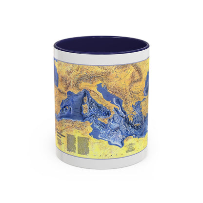 Mediterranean Seafloor (1982) (Map) Accent Coffee Mug