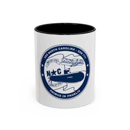 USS North Carolina SSN 777 (U.S. Coast Guard) Accent Coffee Mug
