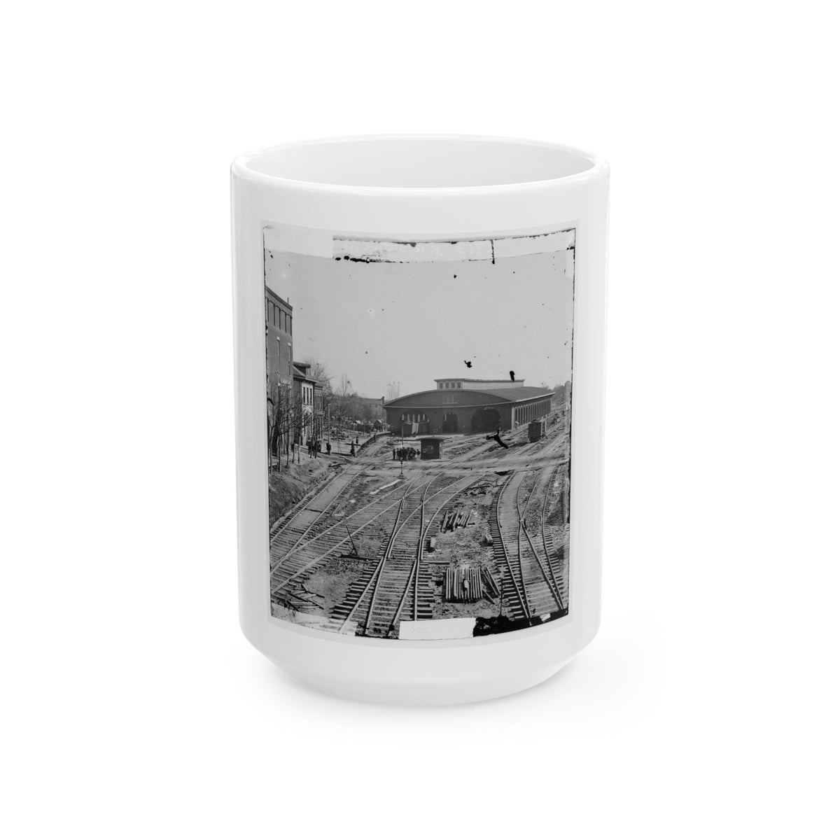 Atlanta, Georgia. Railroad Depot (U.S. Civil War) White Coffee Mug