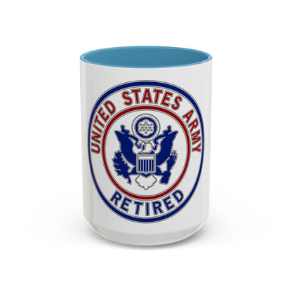 Retired Service Identification Badge 2 (U.S. Army) Accent Coffee Mug