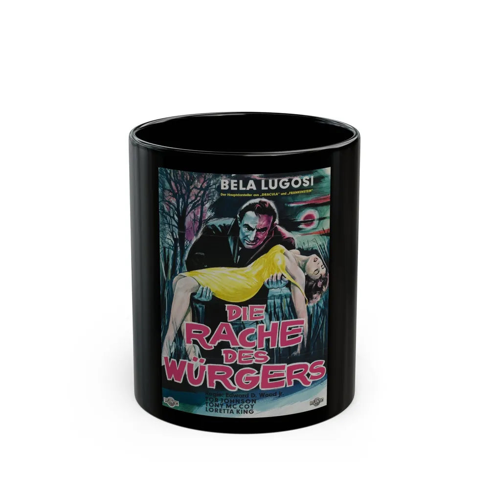 BRIDE OF THE MONSTER (GERMANY) 1955 Movie Poster - Black Coffee Mug-11oz-Go Mug Yourself