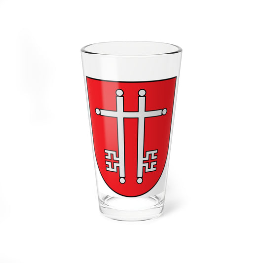 Coat of arms of Žagarė (Lithuania) (Coat of Arms) Pint Glass 16oz