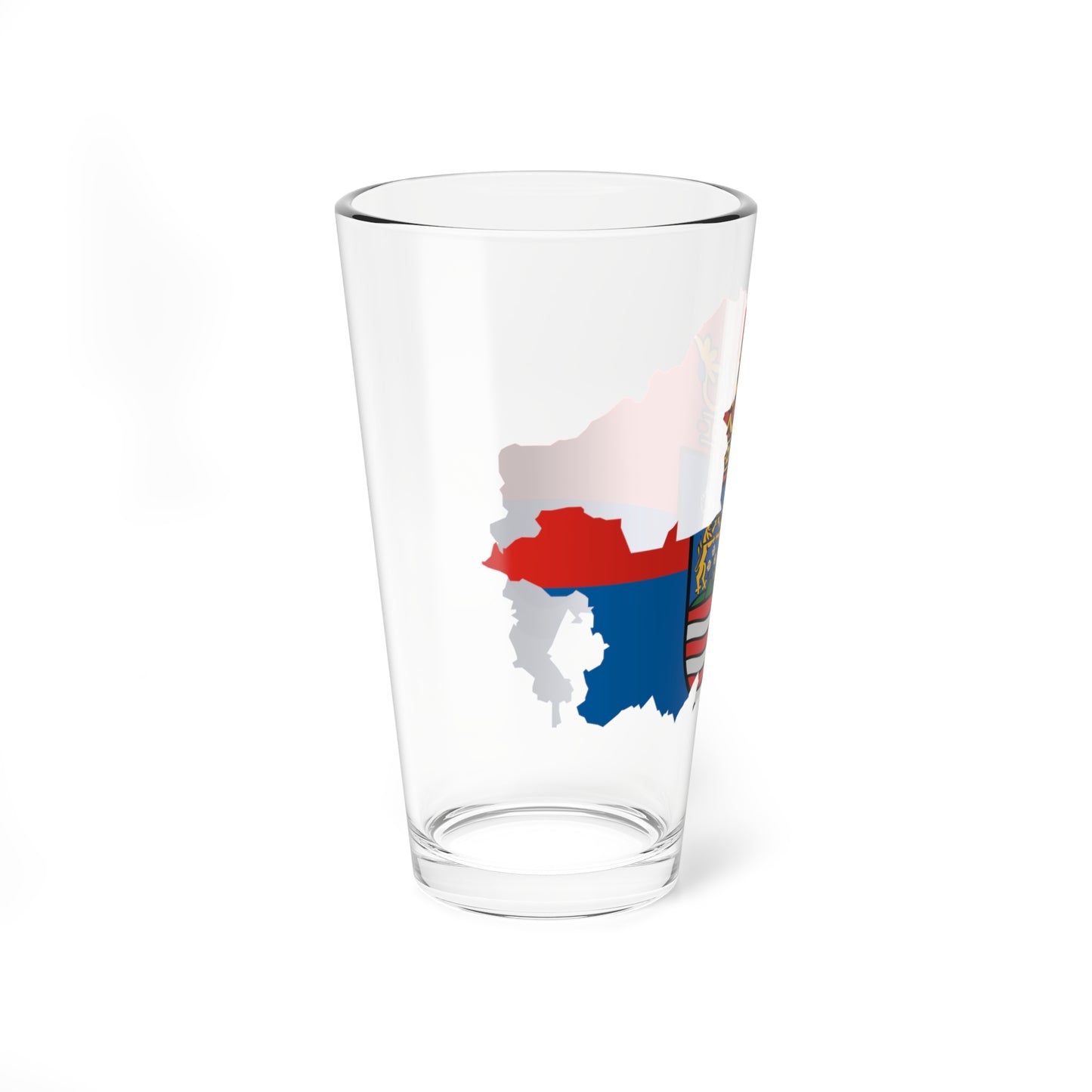 Flag-map of Gyor-Moson-Sopron County (Hungary) Pint Glass 16oz