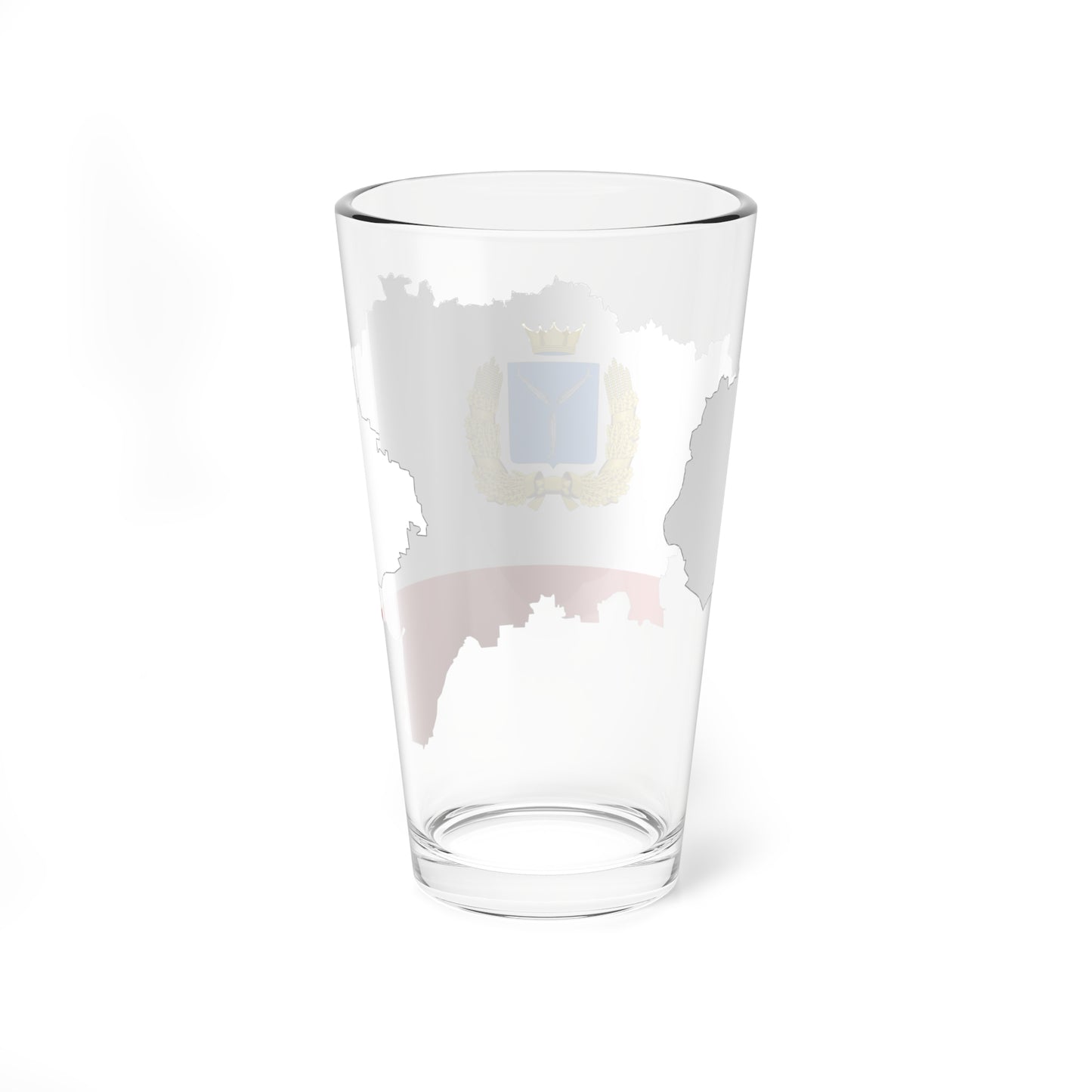 Flag map of Saratov (Russia) Pint Glass 16oz