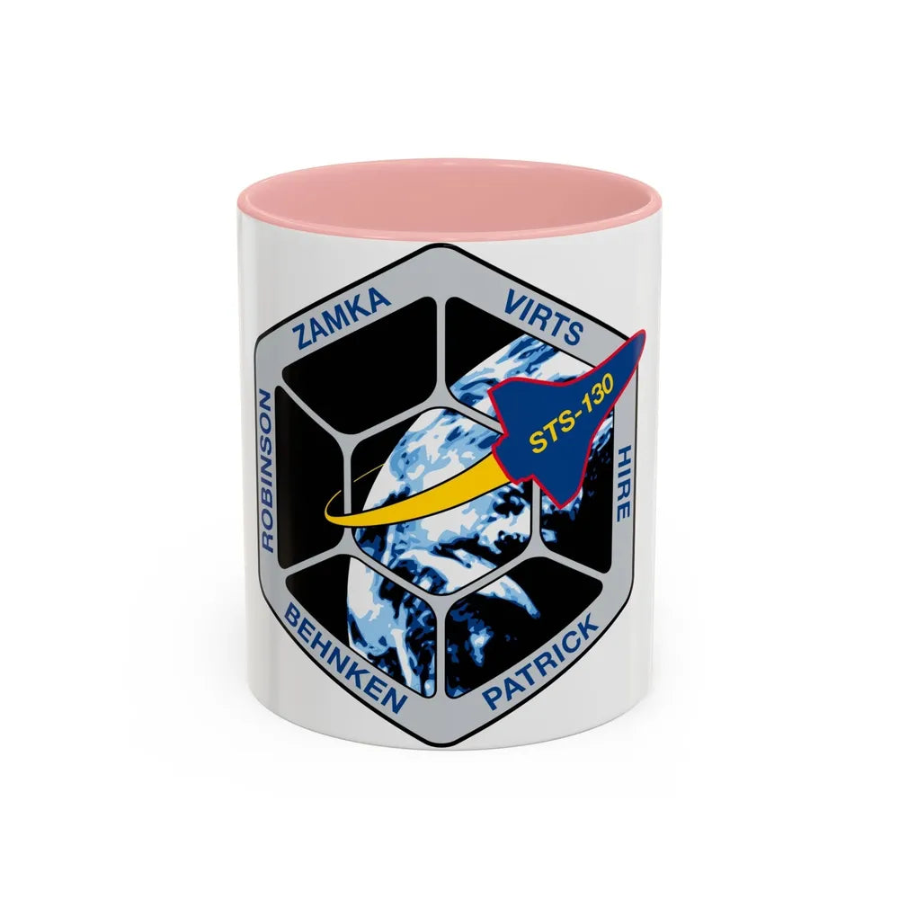 STS 130 (NASA) Accent Coffee Mug-11oz-Pink-Go Mug Yourself