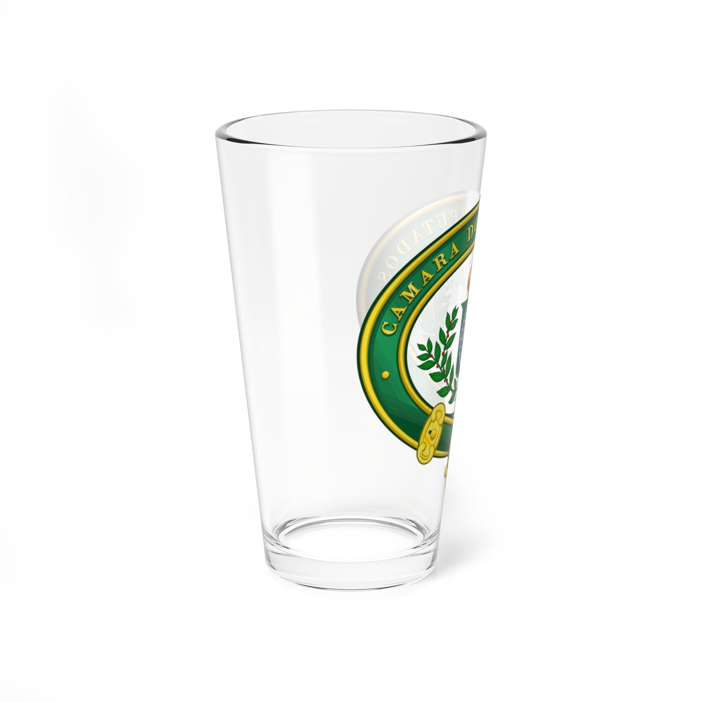 Seal of the Chamber of Deputies of Empire of Brazil (Brazil) (Coat of Arms) Pint Glass 16oz