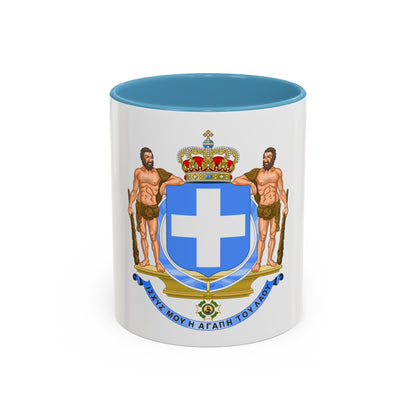 Coat of Arms of Greece (blue cross) - Accent Coffee Mug
