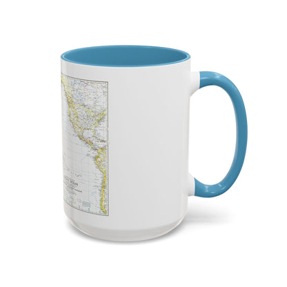 Pacific Ocean - Theater of War (1942) (Map) Accent Coffee Mug