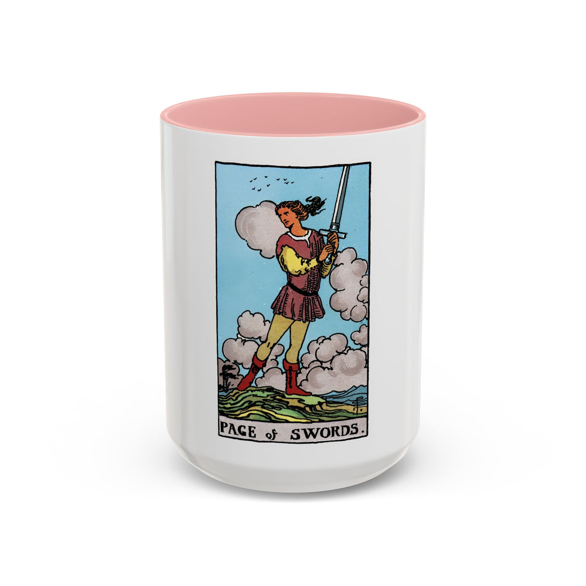 The Page of Swords (Tarot Card) Accent Coffee Mug