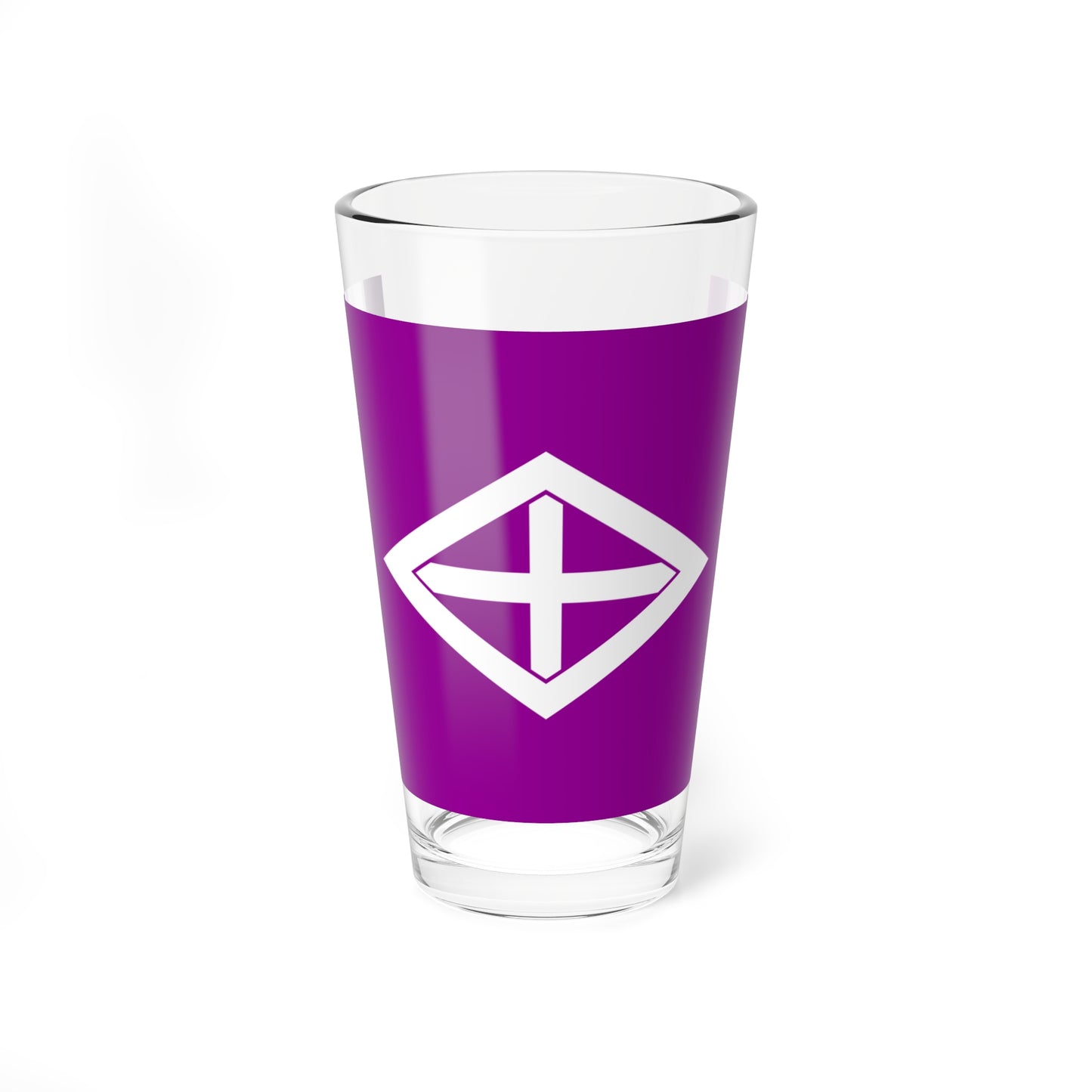 Flag of Shintotsukawa Hokkaido purple version (Japan) Pint Glass 16oz