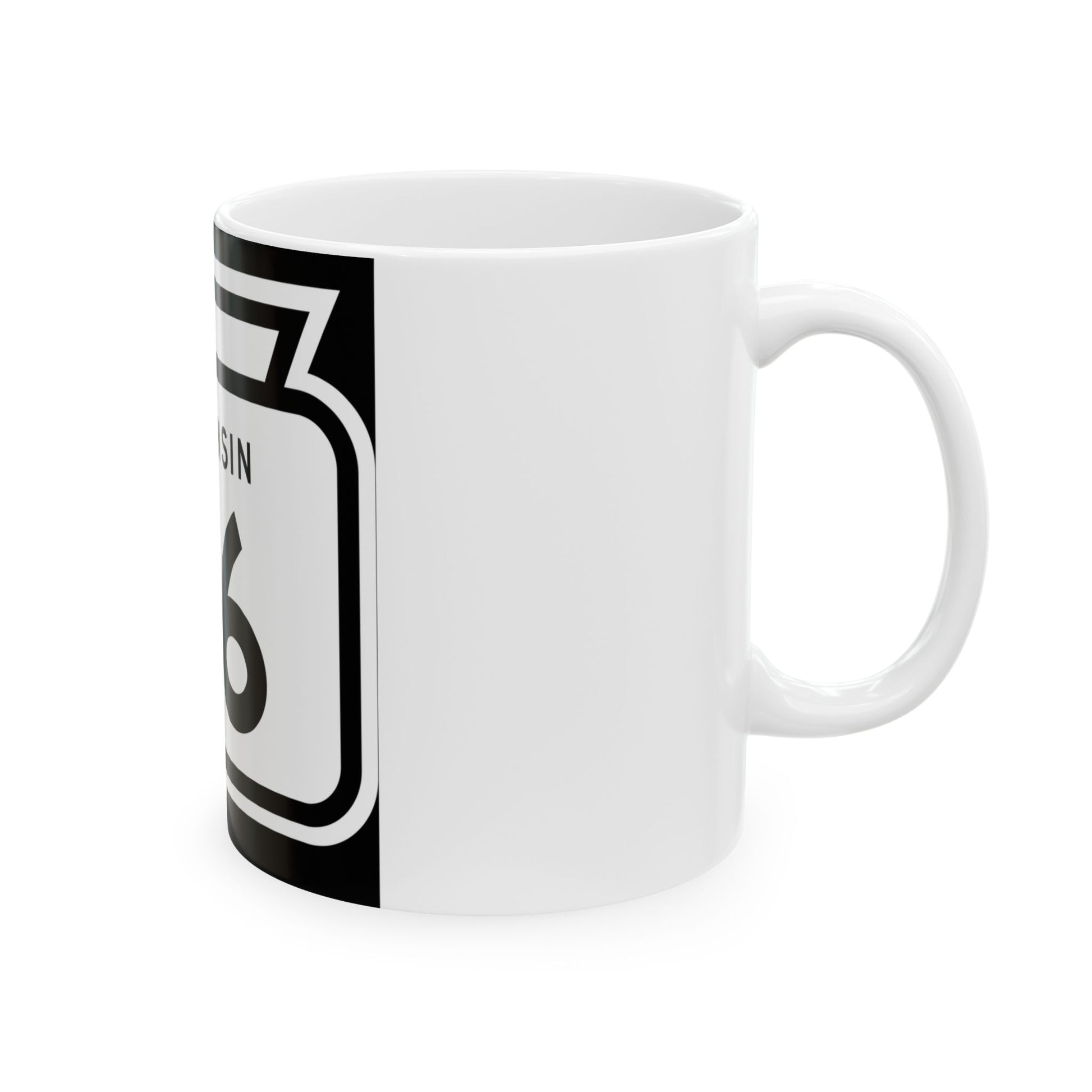 WIS 36 1958 (Wisconsin) (Road Sign) White Coffee Mug-Go Mug Yourself