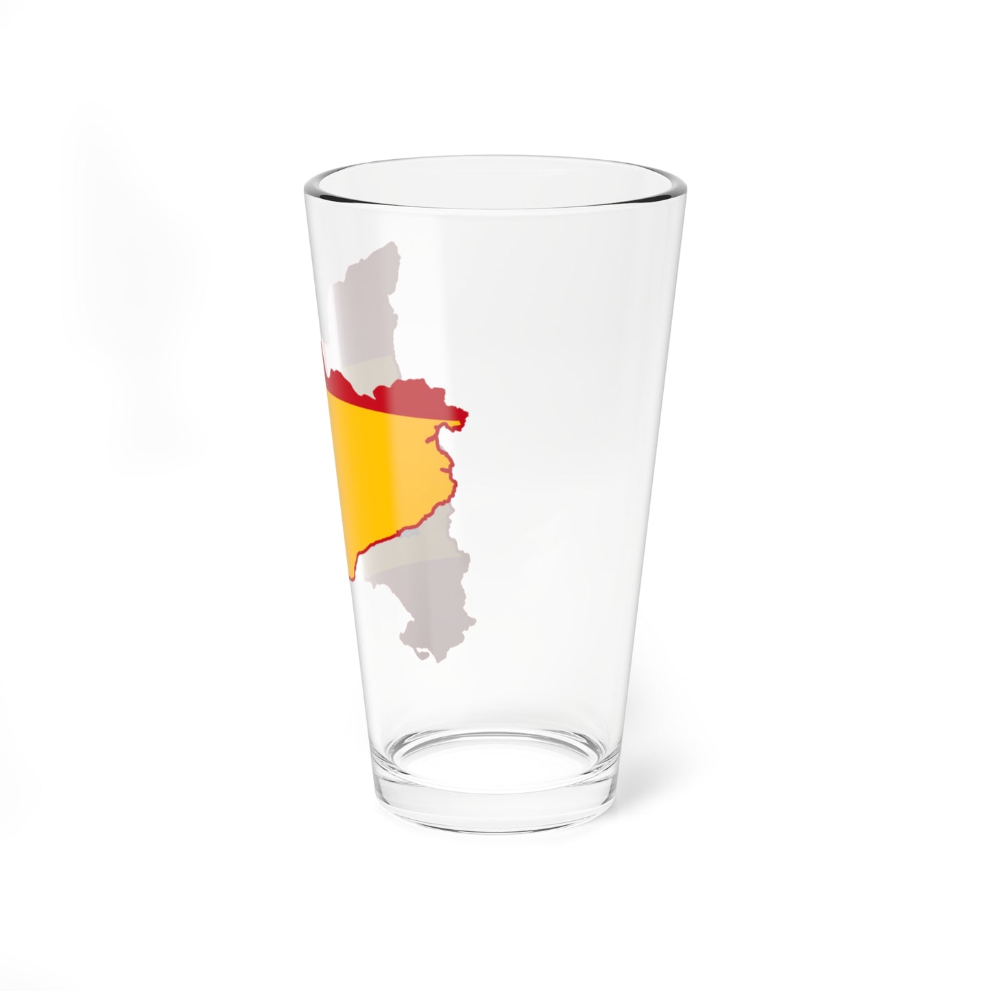 Flag map of Catalonia Spain (Spain) Pint Glass 16oz