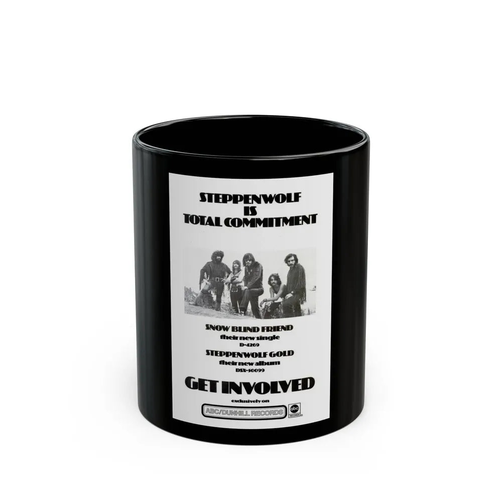 Steppenwolf 1971 (Music Poster) Black Coffee Mug-11oz-Go Mug Yourself