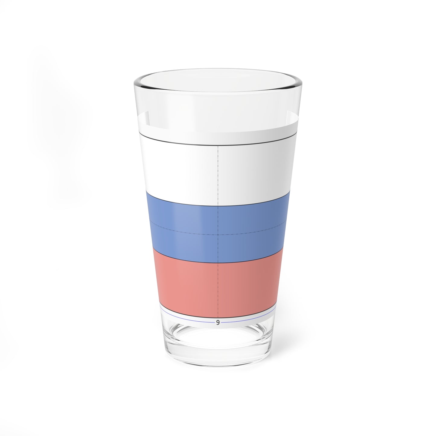 Flag of Russia construction sheet (Russia) Pint Glass 16oz