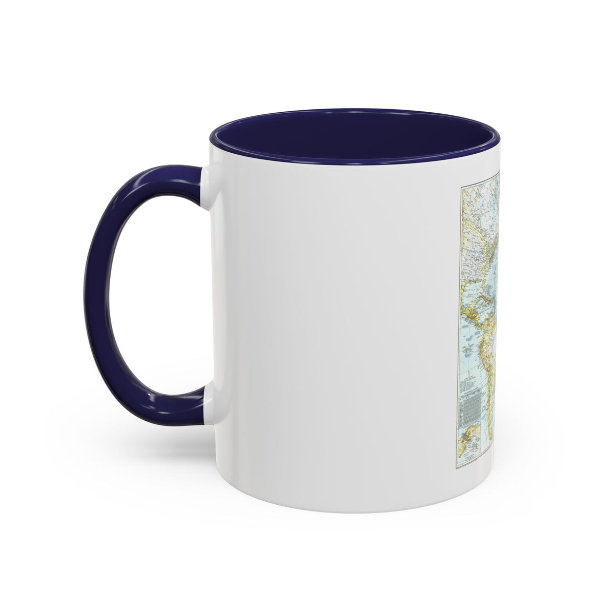 Atlantic Ocean (1941) (Map) Accent Coffee Mug