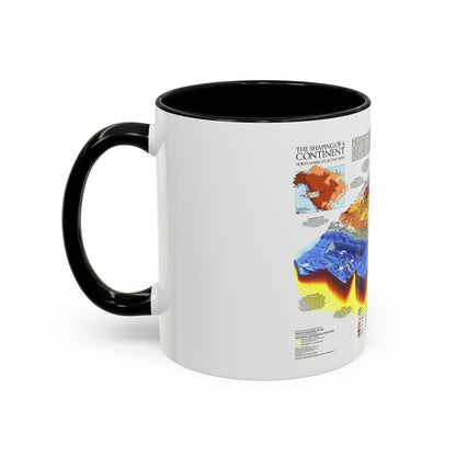 North America - The Shaping of a Continent (1985) (Map) Accent Coffee Mug